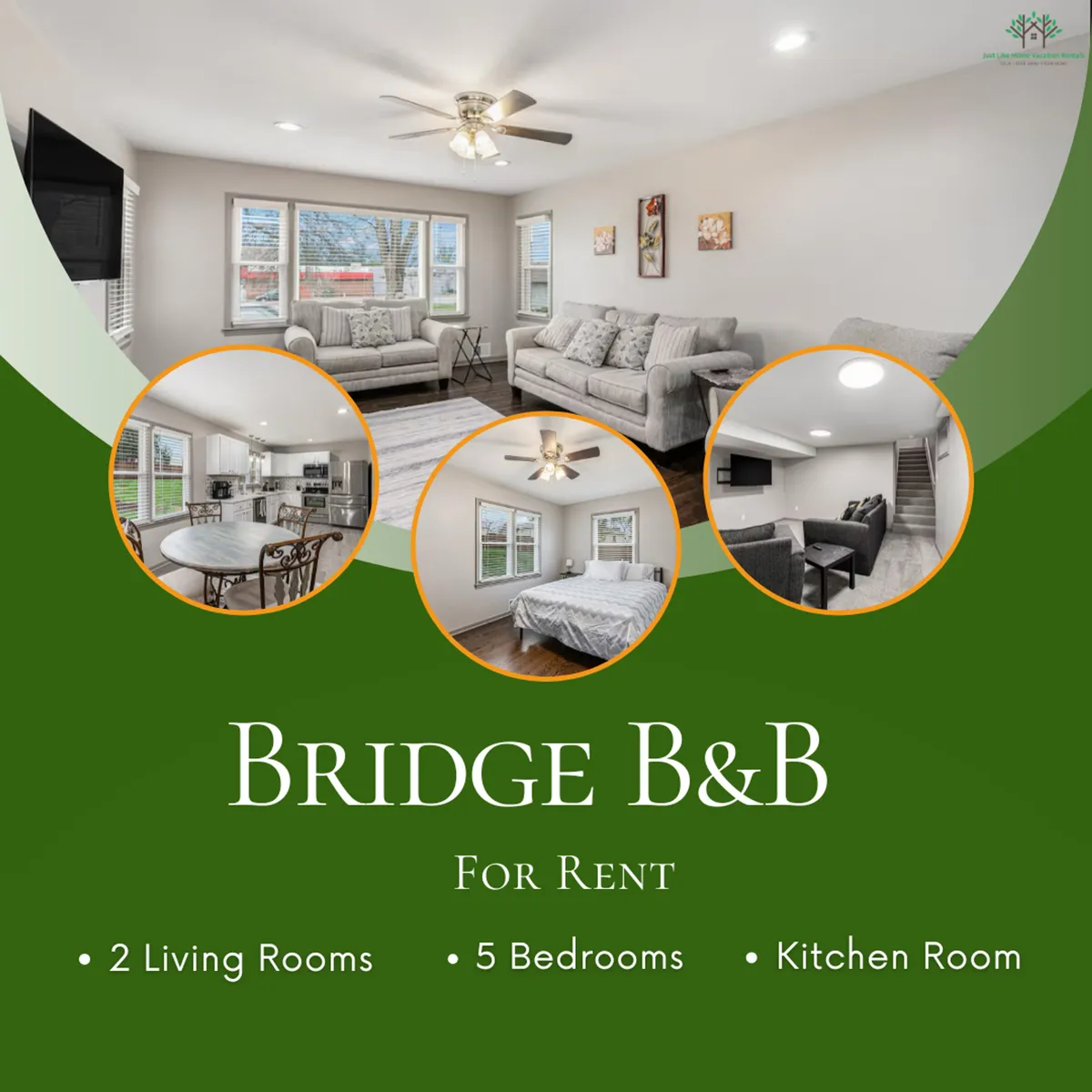 A spacious, light-filled living area featuring comfortable sofas clustered around a coffee table, with large windows allowing sunlight to pour in. The open-plan layout connects the living room to a dining area and modern kitchen, suggesting a welcoming environment for socializing, relaxing, or sharing meals. The contemporary furnishings and fresh remodel are evident throughout the space.